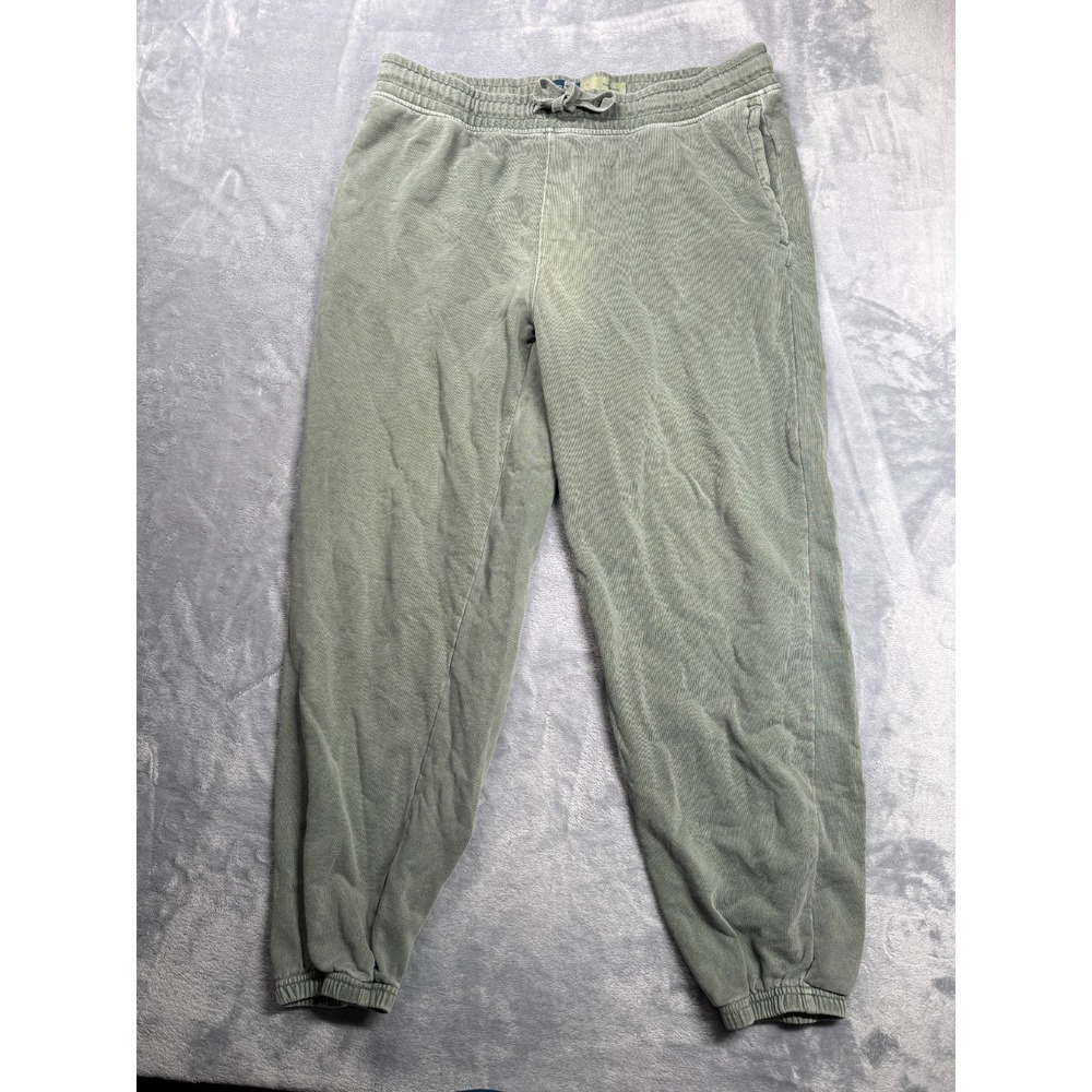 Old Navy Sweatpants Mens Large Green Cotton French Terry Lined Jogger Athletic
